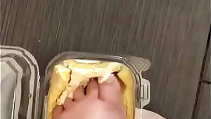 Smashing lemon cake foot fetish